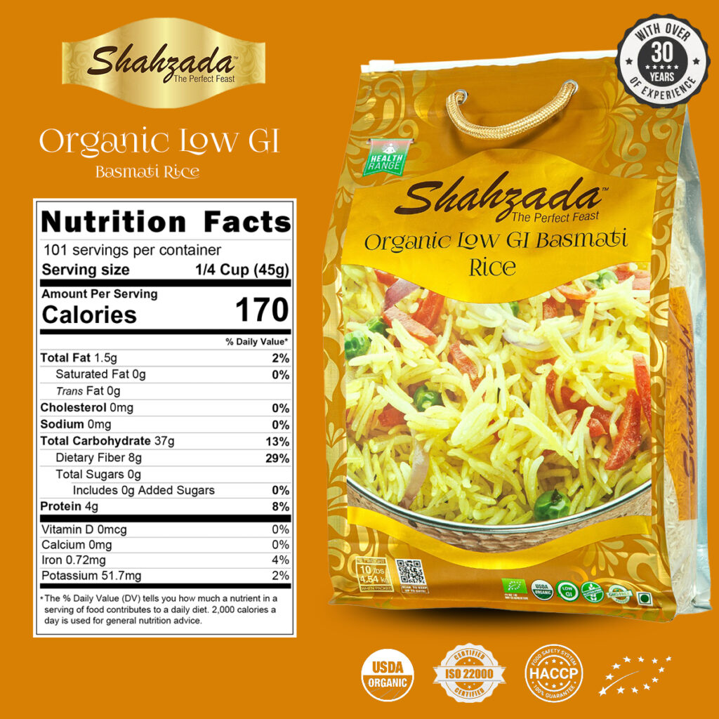 Organic Low GI Basmati Rice DiabeticFriendly Specially Processed Rice